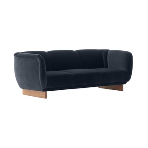 Sofá de 3 Plazas Hecho con Estructura de Madera de Teca Sólida con Tapicería en el Asiento y Respaldo para Uso en Interiores. - Product Image 1