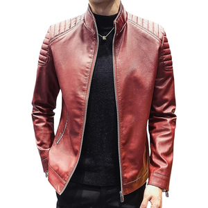 Veste d'hiver classique pour homme en cuir véritable vintage ciré, style universitaire, douce et classique - Product Image 6