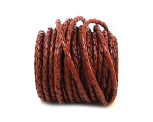 Cordones de cuero trenzado redondo genuino de 4mm para joyería para hacer pulseras colgantes otros accesorios - Product Image 4