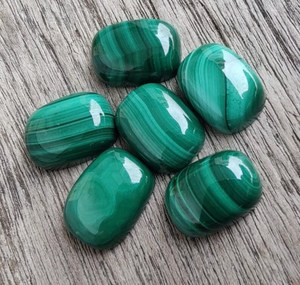 5 Piezas de Cabujones de Malaquita Natural, Forma Rectangular de Cojín, Gemas Pulidas de Alta Calidad, Venta al Por Mayor - Product Image 3
