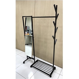 Perchero de Metal de alta calidad, muebles para el hogar versátiles para sala de estar, baño, Hotel, Hospital, gimnasio, Escuela con espejo - Product Image 1