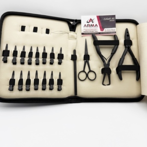 Matte Black Hair Extension Tool Kit Stainless Steel Small Clips with Loop and Scissor Hair Extension <b>Plier</b> With Private Label - Product Image 2