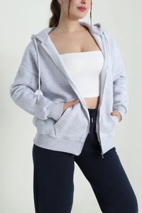 <b>Pink</b> Only <b>Women's</b> Plus Size Embroidered <b>Hoodie</b> Full Sleeve Solid Color Double Zipper Casual Winter/Autumn Wear - Product Image 5