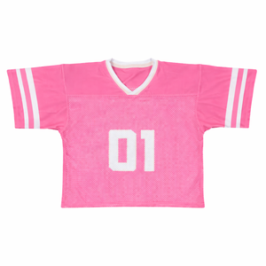 High Quality Custom 100% Polyester Solid Short Sleeve American Football Jersey Stitched Logo Breathable Mesh Wholesale - Product Image 1