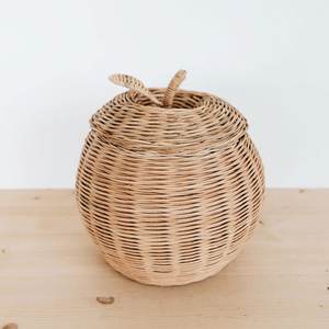 Woven rattan basket fruit shaped hamper bin baskets <b>for</b> <b>sale</b> stylish kids teen storage <b>organizers</b> - Product Image 3