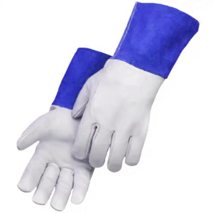 High Quality Reflective Safety Hand Protection TIG Welding <b>Gloves</b> Cowhide Grain Split Leather Cotton CE Certified Standards - Product Image 6