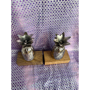 Silver Fruit Shape <b>Christmas</b> <b>Stocking</b> <b>Holder</b> Trendy Designed Metal Made <b>Stocking</b> <b>Holder</b> With Wood Base Available at Lowest Price - Product Image 4
