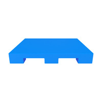 Palette en plastique bleue à 4 entrées, 9 pieds, palette de stockage industrielle pour entrepôt, 1200x1000x160 mm, utilisation à l'exportation