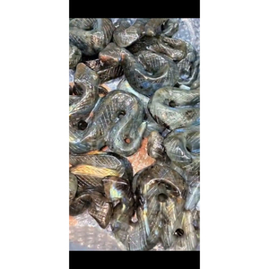 Tallas de Serpiente de Labradorita, Piedra Natural Semipreciosa, Decoración Feng Shui para el Hogar, Sanación y Meditación - Product Image 4