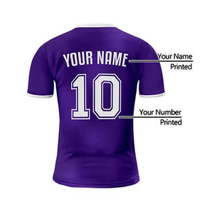 Última Tendencia en Camisetas de Fútbol Americano Personalizadas, 100% Poliéster, Servicio OEM, Camiseta con Logotipo para Hombre, Protección UV para Verano - Product Image 4