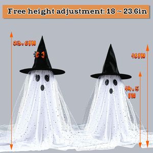 2 Confezioni di Decorazioni di Halloween, Luci a Stringa con Telecomando a Forma di Fantasma Spaventoso per Feste Interne ed Esterne, Decorazioni per Feste di Halloween - Product Image 3