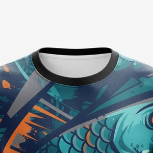 Chemise de pêche unisexe à manches longues, impression par sublimation, protection solaire UPF 50 anti-UV, vêtements d'extérieur, design Blue Marlin sur le devant - Product Image 6