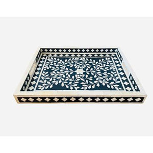 Bandeja de Servir Rectangular de Madera Natural con Perlas para el Hogar y Hoteles, Bandeja Artesanal para Mesa de Té y Café - Product Image 5