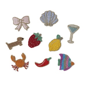 Custom Design Seed Beads Embroidery Patch For Boutique <b>Tops</b> Decorative Beaded Embroidery Patch For Ethnic Wear <b>Tops</b> Style - Product Image 2