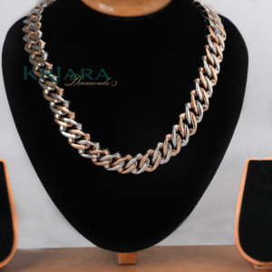 S925 Moissanite <b>Statement</b> <b>Necklace</b> Gold Plated Baguette Cut Geometric Design Women's Luxury Jewelry - Product Image 5