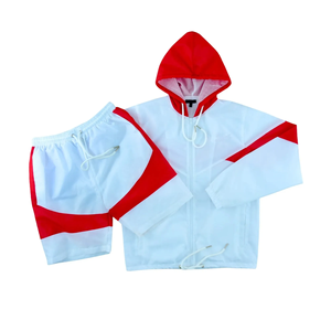 Women's <b>Y2K</b> Color Blocking <b>Tracksuit</b> Set Short Sleeve Zipper Jacket With Shorts Quick Dry Lightweight Summer Wear - Product Image 5