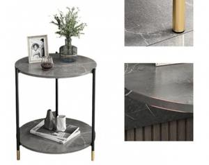 Mesa de Centro Moderna de Madera con 2 Niveles, Estructura Metálica Antioxidante y Duradera, Mueble para Sala de Estar - Product Image 4