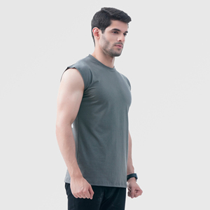 Débardeur Homme Sans Couture Côtelé Uni Personnalisé pour Sport et Fitness – Vêtement de Gym à Prix Abordable – Service OEM - Product Image 4