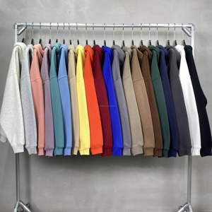 100% coton personnalisé sans chaîne sweats à capuche poids lourd goutte épaule surdimensionné 400 Gsm polaire Vintage unisexe Design hiver - Product Image 2