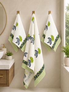Best Quality Waffle <b>Towel</b> <b>Set</b> 1 <b>Bath</b> + 2 Hand <b>Towels</b> Soft Cotton Quick Dry Absorbent for Hotel Spa and Home Available For Sale - Product Image 5