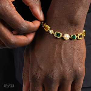 Bracelet tennis multi-gemmes, bracelet en cristal, bracelet multicolore, bracelet diamant arc-en-ciel, bracelets en pierres précieuses - Product Image 4