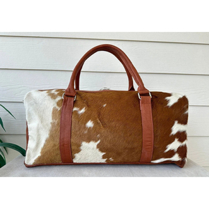 Sac de voyage en cuir de vachette écologique unisexe, style personnalisé, avec fermeture à glissière, capacité 77L+ - Product Image 3