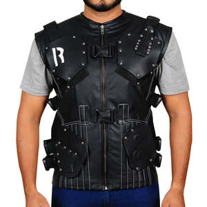 Chaleco de Cuero Acolchado de Seguridad Personalizado, Diseño Único, Chaqueta de Cuero Casual de Alta Calidad, Cuello Alto, Reversible e Impermeable para Hombre - Product Image 1