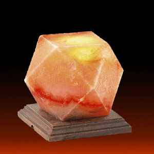 Lampe de sel de l'Himalaya en forme de diamant unique, lumière d'ambiance, lampe de sel de l'Himalaya à l'éclat élégant - Product Image 3