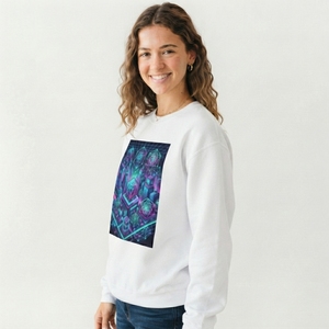 Sweat-shirt pour femmes à imprimé graphique, vêtement confortable en coton molletonné avec des motifs artistiques, finition d'impression durable - Product Image 5