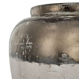 Vase d'appoint rond en céramique Sienna Brown 13x13x11, vase en porcelaine - Product Image 5