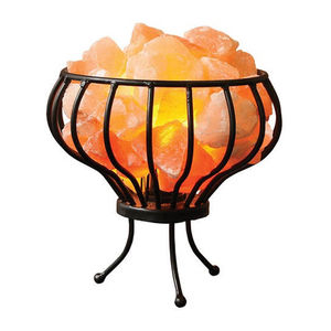 Lampe pyramide décorative en sel rose sculpté à la main avec support en métal, variateur de luminosité, lampe pyramide en cristal de sel naturel - Product Image 5