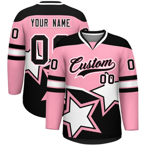 Jersey de Hockey Blanco Personalizado, Uniforme de Equipo de Hockey sobre Hielo con Impresión por Sublimación, Servicio de Fabricación OEM - Product Image 1