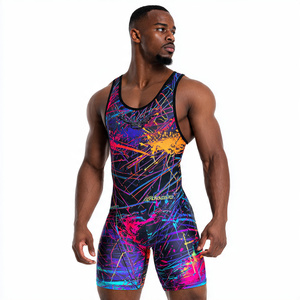 Manufacturer Sublimation Wrestling <b>Singlets</b> <b>Men's</b> Eco-Friendly Lightweight 100% Polyester Wrestling <b>Singlets</b> Tops <b>Men</b> - Product Image 6
