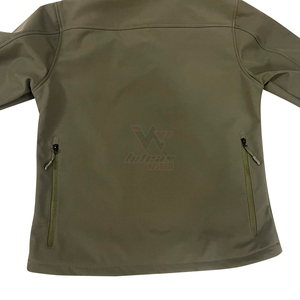 Veste de safari tactique en toile imperméable, vert olive, à capuche, plusieurs poches zippées, doublure douce, vestes d'extérieur pour hommes - Product Image 3