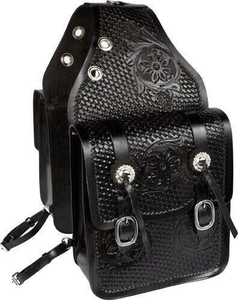 Leather Saddle Bag Premium Handmade Genuine Leather Western Horse Saddle Bag <b>Equestrian</b> Trail Riding Storage Accessory - Product Image 2