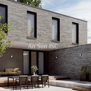 Panneaux muraux en pierre naturelle An Son, carreaux de revêtement en marbre blanc à face brisée, pierre décorative de haute qualité pour façade de bâtiment - Product Image 2