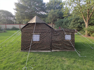 Carpa Tactic Square para 4 Estaciones con Baño Integrado, Lona Impermeable, 2 Puertas, 2 Ventanas, Tela Resistente de 650 GSM - Product Image 5