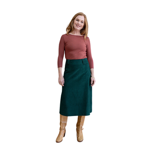 Falda midi estampada para mujer con tela de viscosa suave - Product Image 2