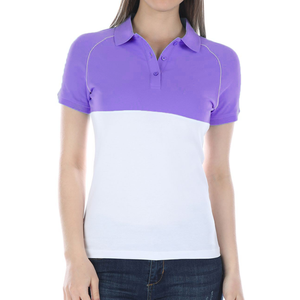 New design premium Quality short sleeve women's <b>polo</b> <b>shirt</b> double color stripe Embroidered Logo women's solid <b>polo</b> <b>shirt</b> From BD - Product Image 3