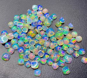 Opalite d'Éthiopie en forme de paine de sucre, cabochons Welo, opale multicolore, lot de pierres précieuses de 4 mm à 6 mm, opale naturelle pour la création de bijoux - Product Image 3