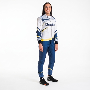 Traje de Carreras de Manga Larga para Mujer KhumBro, Color Azul Marino y Blanco, Impresión por Sublimación, Secado Rápido, para Todas las Temporadas, Ropa de Carreras de Motos y Automóviles - Product Image 3