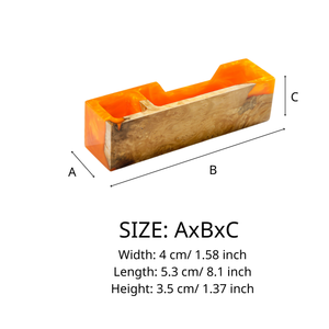 Portaplumas de resina epoxi con diseño de teclas de teclado, Portaplumas de resina con diseño de madera, Decoración artística de resina y madera, Regalo de aniversario, Portaplumas de resina verde, Regalo hecho a mano - Product Image 6