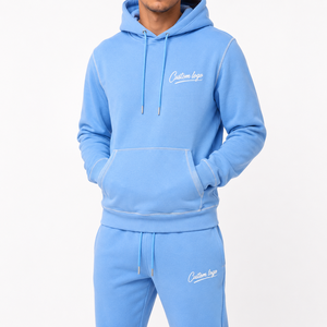 Custom Premium Fleece Hoodie Sweatsuit <b>Set</b> Relaxed Fit Matching Jogger Tracksuit Pullover Street Fashion OEM Wholesale Apparel - Product Image 3