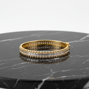 Brazalete de Diamantes Cultivados en Laboratorio con Corte Baguette en Oro de 14K y 18K, Joyería Fina Elegante y de Lujo para Mujer, Diseño Moderno - Product Image 2