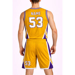 Maillot de basket-ball rétro NBA de haute qualité, broderie du logo, design à séchage rapide, maillot de basket-ball personnalisé, uniformes avec logo personnalisé - Product Image 4