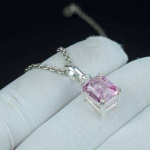 Pendentif en forme de larme en kunzite rose parfaite, collier de luxe en argent sterling 925, cadeau pour maman, bijoux - Product Image 5