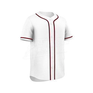 เสื้อเบสบอลคุณภาพสูงสำหรับผู้ชาย ผลิตจากโรงงาน รับสั่งทำชื่อทีม เสื้อเบสบอลผู้ชาย ชุดกีฬากลางแจ้ง - Product Image 3