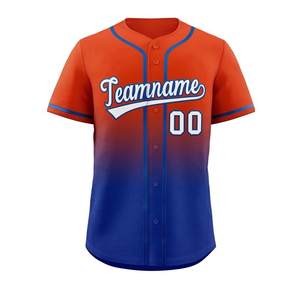 Vente flash, prix bas, design personnalisé, chemise de baseball à boutons 100% polyester, maillot de baseball personnalisé - Product Image 6