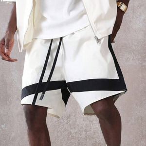 New Fashion Men's Casual Sports Two-Piece <b>Set</b> Summer Solid Breathable White & Black Side Stripe Trendy <b>Knit</b> 3D Printed Tracksuit - Product Image 3