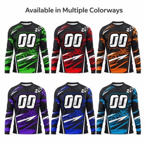 Camisetas Personalizables de Motocross Todoterreno de Manga Larga para Hombres y Mujeres, Transpirables, de Secado Rápido, para Carreras de Cross Country - Product Image 2